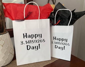 Pi Day Bag, Math Gift Bags, March 14th Favor Bag, Mathematics Treat Bag, Math Class Party Supplies, Math Nerd Pi Day Party Supplies
