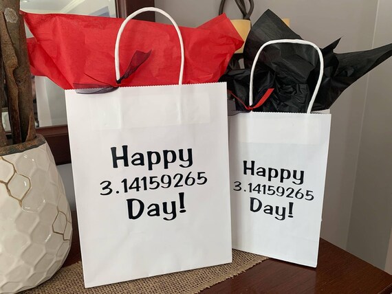 Pi Day Bag, Math Gift Bags, March 14th Favor Bag, Mathematics Treat Bag, Math Class Party Supplies, Math Nerd Pi Day Party Supplies