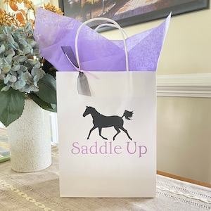 Horse Party Bag, Cowgirl Birthday Party Bag, Horse Birthday Party, Pony Treat Bag, Horse Party Favor, Derby Party Favor, Equestrian party