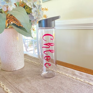 Custom Personalized 24oz Titan Water Bottle-Kids Water Bottle-Sports Team Bottle-Bridal Party Gifts-BPA Free Plastic Bottle With Straw
