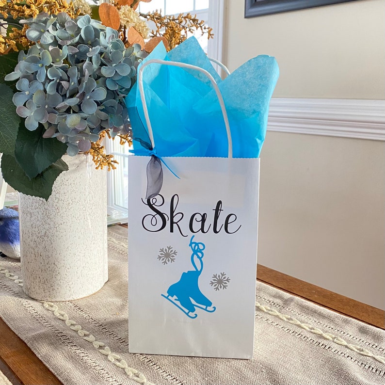 Ice Skating Party Birthday Party Custom Gift Bag Party Etsy