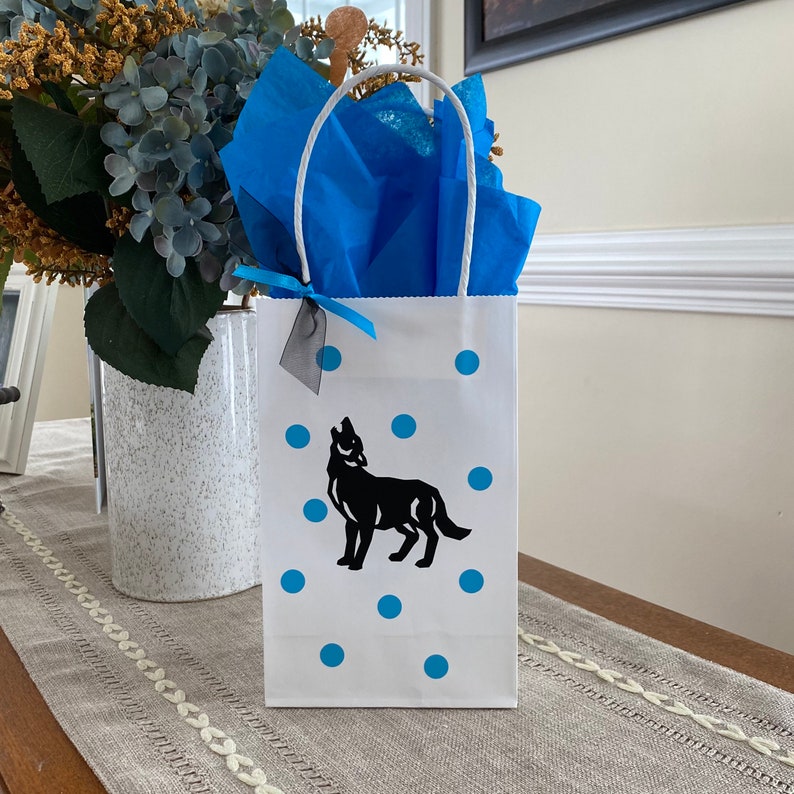 Wolf Party Bags Wolf Birthday Bags Wolf Favor Bags Wolf Etsy