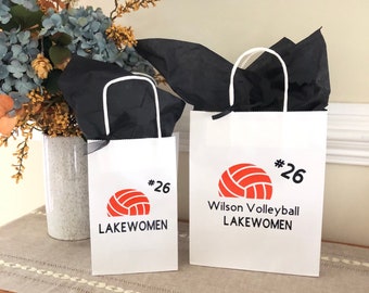 Bolsa de regalo personalizada para fiesta de voleibol, bolsa de regalo para el equipo
