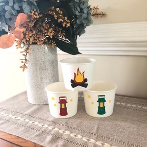 Camping Party Snack Cup, Camping Birthday Snack Cup, Hunting Party Snack Cup, Scout Snack Cup, Camping Baby Shower Cup