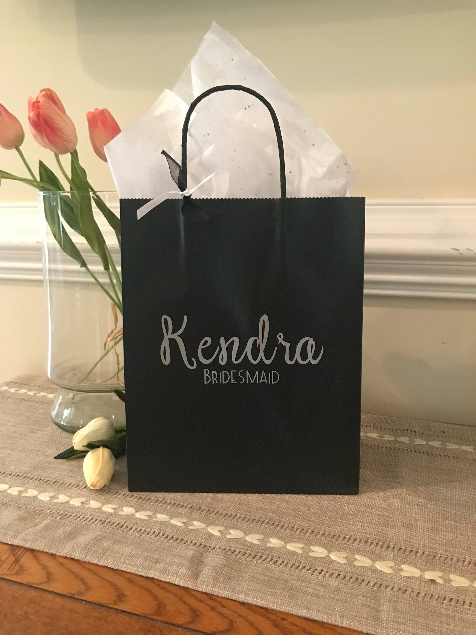 Custom Wedding Name Gift Bag Personalized Gift Bag Wedding Etsy
