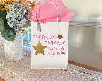 Twinkle Twinkle Little Star Party Bags, Twinkle Twinkle Little Star Gift Bags, Twinkle Twinkle Little Star Favor Bags, Boy Baby Shower Party