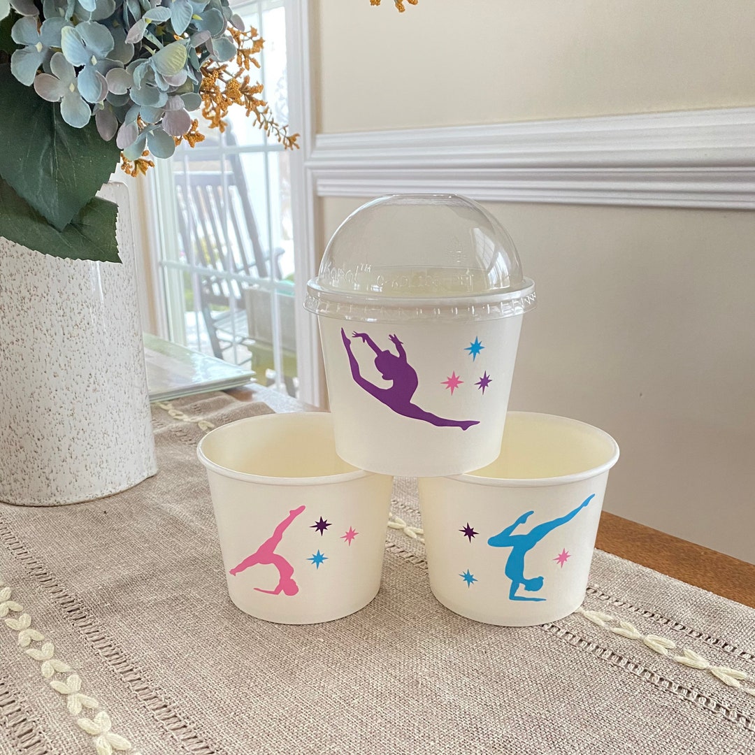 Gymnastics Snack Cups Gymnastics Birthday Snack Cups Etsy