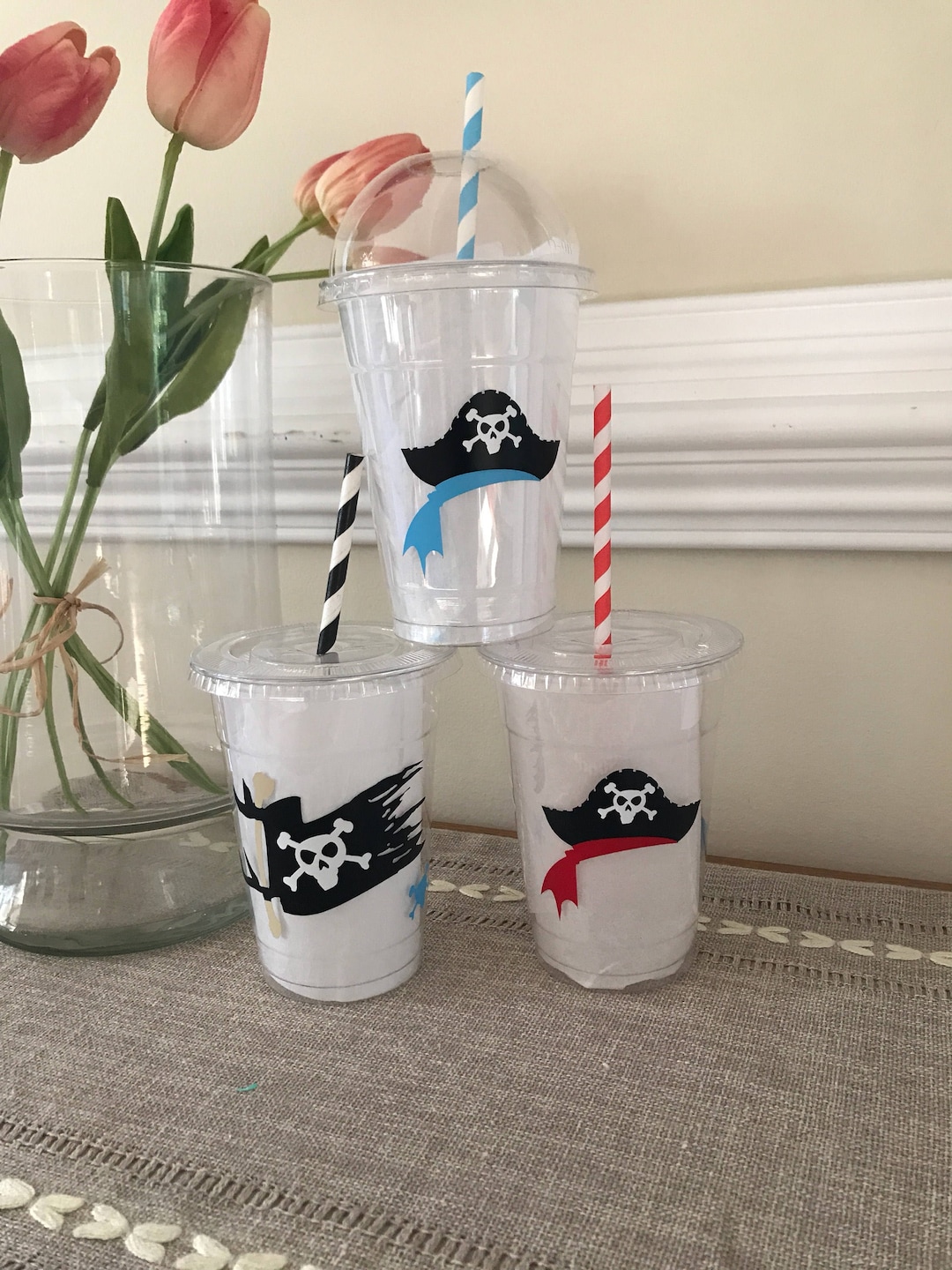 Pirate Party Cup, Pirate Birthday Party Cups, Pirate Party Popcorn Cups ...