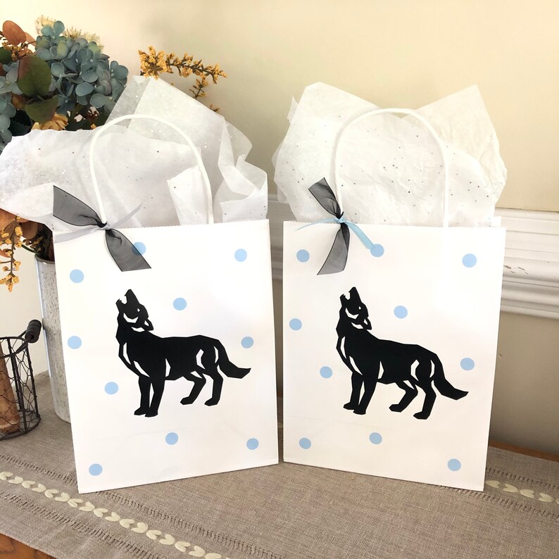 Wolf Party Bags Wolf Birthday Bags Wolf Favor Bags Wolf Etsy