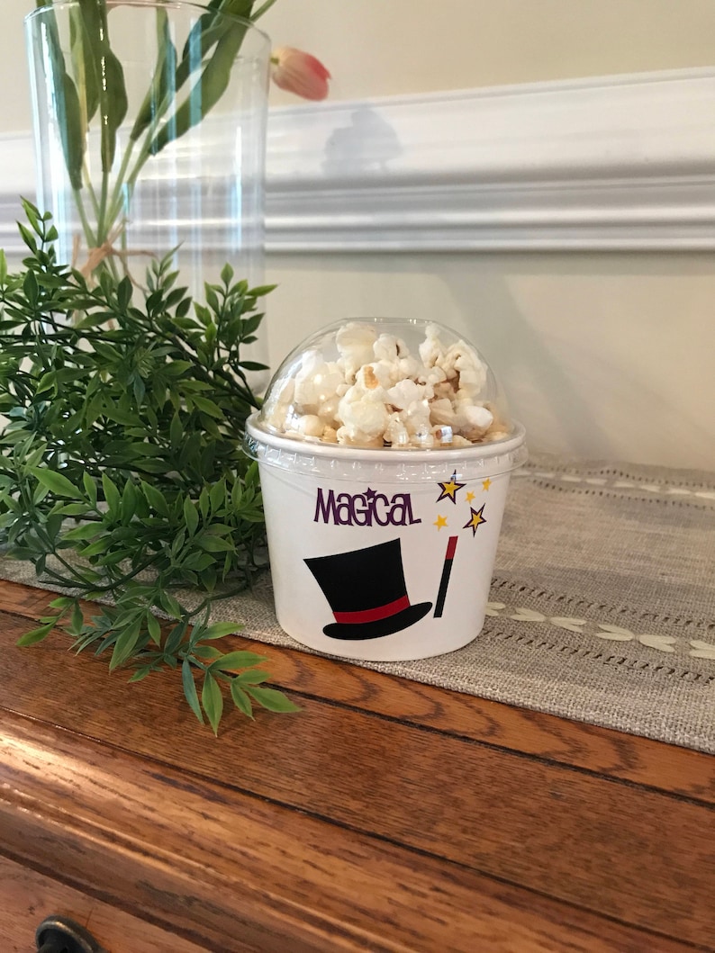 Magic Party Snack Cups Magician Party Snack Cup Magic Show Etsy