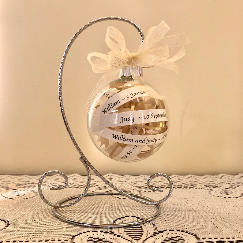 50th Wedding Anniversary Ornament Personalized Ornament Etsy