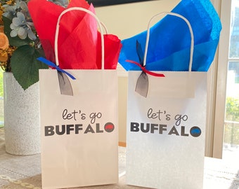 Buffalo Bills Inspired Party Bag, Buffalo Bills Party Supplies, Football Party Bag, Buffalo Treat Bag, Football Birthday Party Favor