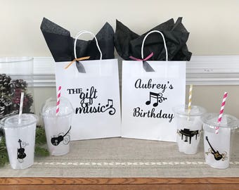 30 Pcs Musical Note Gift Bags With Paper Clips - Clear PVC Party Favor Bags, Music Theme Treat Bags - View #8