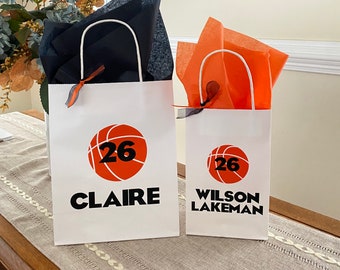 Bolsas de regalo personalizadas para fiesta de baloncesto, decoración de equipos deportivos
