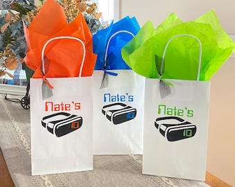 Custom Video Game Party Favor Bags, Gamer Birthday Decorations