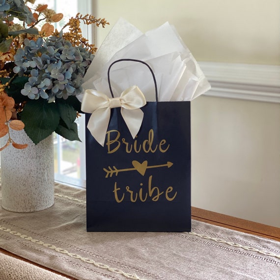 Bride Tribe Gift Bag White & Gold Bride Tribe Gift Bag White & Gold
