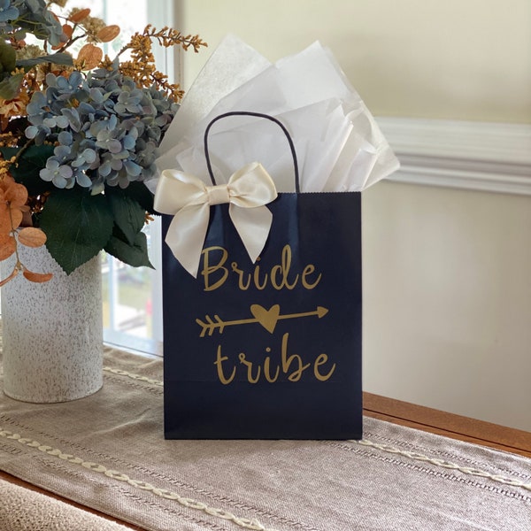 Bride Tribe Party Bags, Bride Tribe Gift Bags, Wedding Party Gift Bag, Bridesmaid Gift Bag, Custom Bridesmaid Favor Bag Wedding Supply Favor