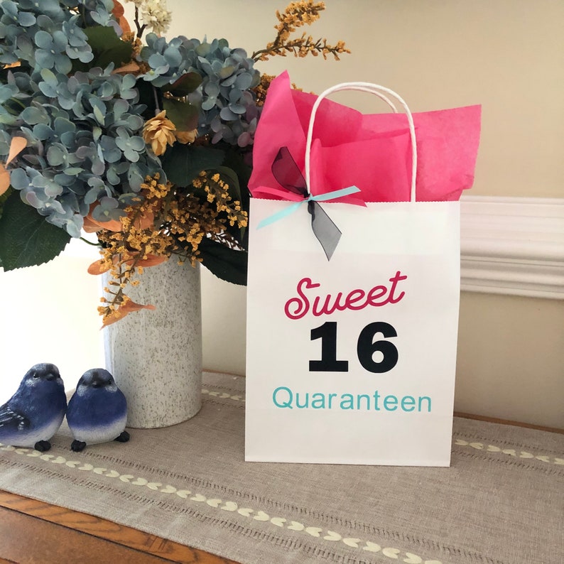 Sweet Sixteen Ships 2-5 Days! Sweet 16 Birthday Party Bag 16th Birthday Favor Bag Quarantine Birthday Sweet 16 Quaranteen Party Bag