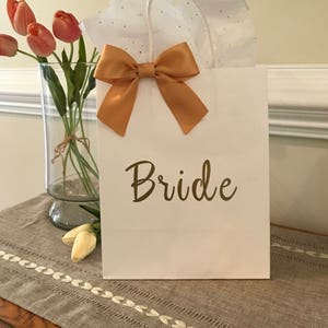 Bridesmaid Gift Bag, Custom Name Gift Bag, Wedding Gift Bag, Wedding Party Gift Bag, Handcrafted in 2-5 Business Days, Bridesmaid Gift Idea