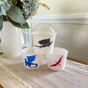 Dragon Party Snack Cup, Dragon Birthday 12 oz. Party Snack Cup, Knights and Dragon party, Knights party, Dragon party Supply, Dragon Favor