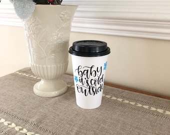 Baby It's Cold Outside Hot Cocoa Cup, Winter Baby Shower Gift