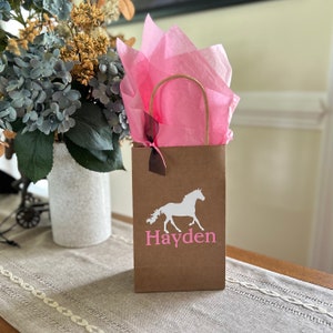 Horse Party Bag, Cowgirl Party Gift Bag, Rodeo Party Bags, Pony Treat Bag, Horse Party Favor, Derby Party Favor, Equestrian Birthday