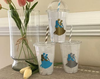 Princess Party Cup, Princess & Prince Charming Drink Cups, Princess and Prince Birthday Supplies, Green Product Eco-Friendly, Biodegradable