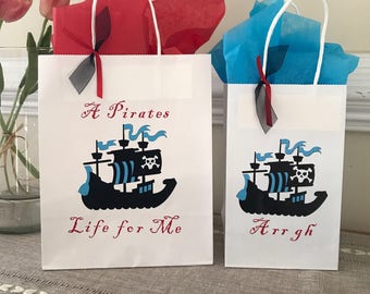 Pirate Party Bag, Pirate Birthday Party Bag, Pirate Gift Bag, Pirate Party Favor, Pirate Treat Bag, Pirate Goody Bags, Pirate Party Supply