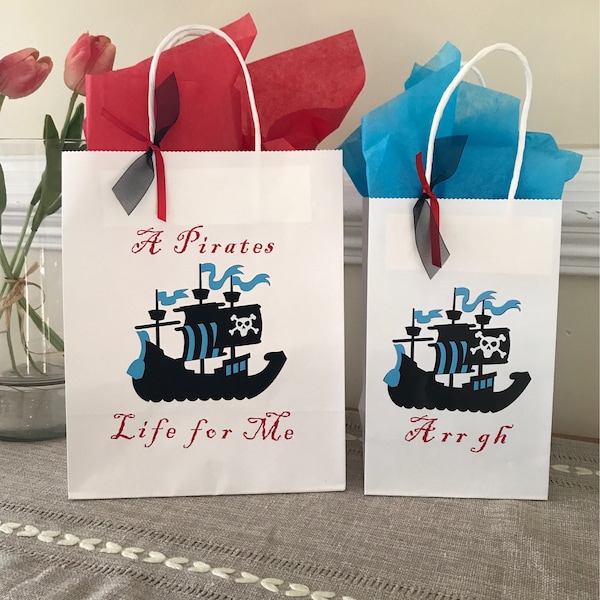 Pirate Party Bag, Pirate Birthday Party Bag, Pirate Gift Bag, Pirate Party Favor, Pirate Treat Bag, Pirate Goody Bags, Pirate Party Supply