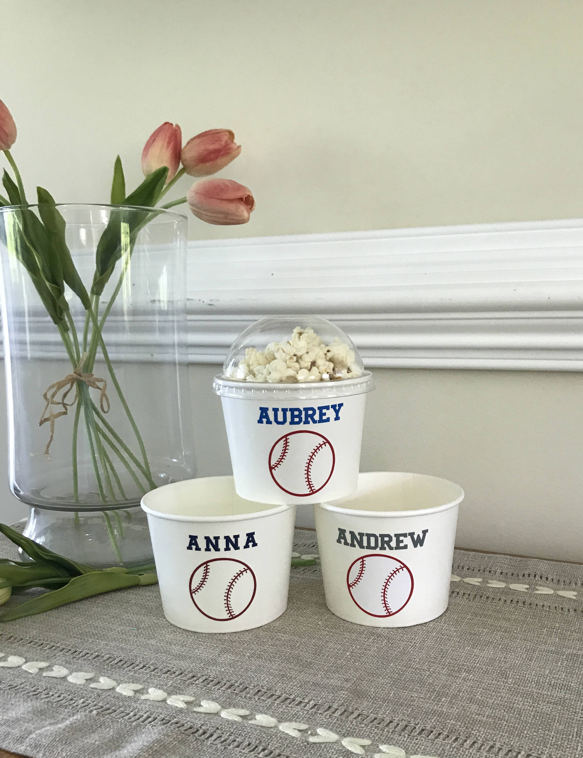Baseball Party Snack Cups Softball Birthday Team Party Ice Etsy