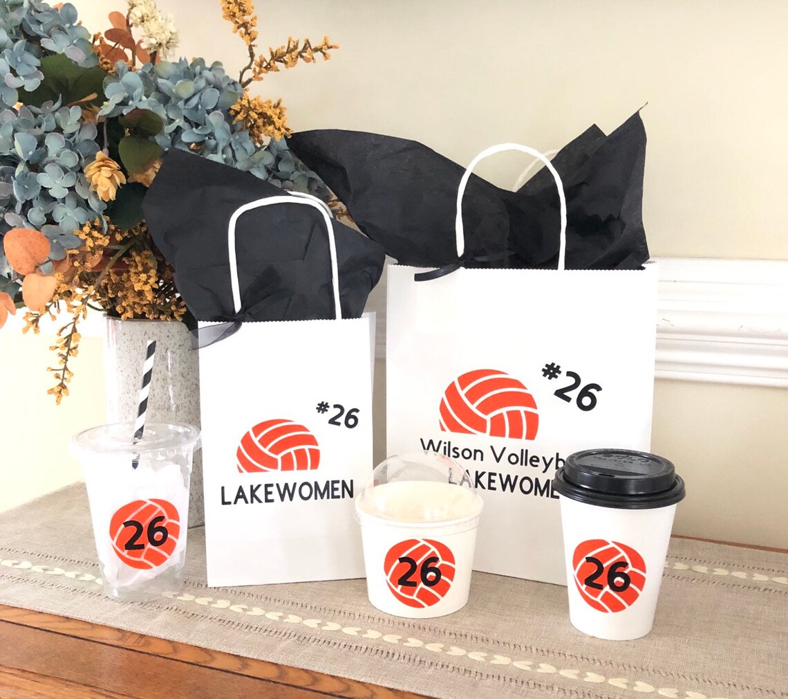 Volleyball Party Bag Volleyball Favor Bag Volleyball Etsy