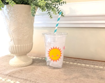 Sun Party Cup, You are my sunshine party cup, Sunshine Baby Shower, Summer Party, Swim Party, Green Product Eco-Friendly, Biodegradable Cup