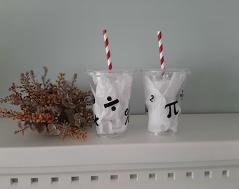 Math Symbol Party Cup, Mathematical Nerd Birthday, Teacher Pi Physics 16oz Cup