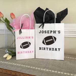 Football Party Bag, Football Birthday, Sports Birthday, Gift Bag, Party Favor, Small/Medium Gift Bag, Sets of 4,8,10,12,15,25