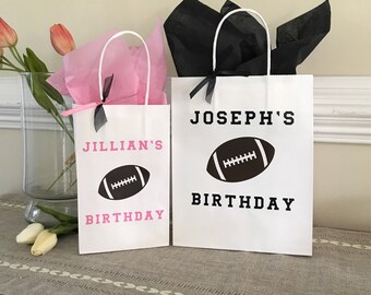 Football Party Bag, Football Birthday, Sports Birthday, Gift Bag, Party Favor, Small/Medium Gift Bag, Sets of 4,8,10,12,15,25