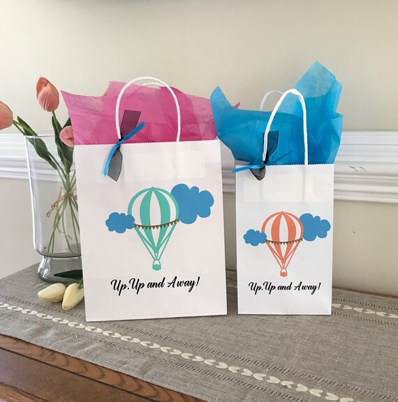 Up Up And Away Party Bag Hot Air Balloon Party Bag Custom Etsy