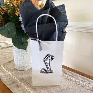 Cobra Party Bag, Cobra Favor Bag, Karate Birthday Party Bag, Personalized Karate Party Favor, Cobra Kai Karate, Shelby Mustang Gift Bag