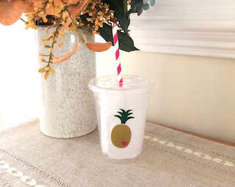 Pineapple Party Cup, Pineapple Birthday Cup, Pineapple Wedding Shower, Pineapple Baby Shower, Green Product Eco-Friendly, Biodegradable Cup