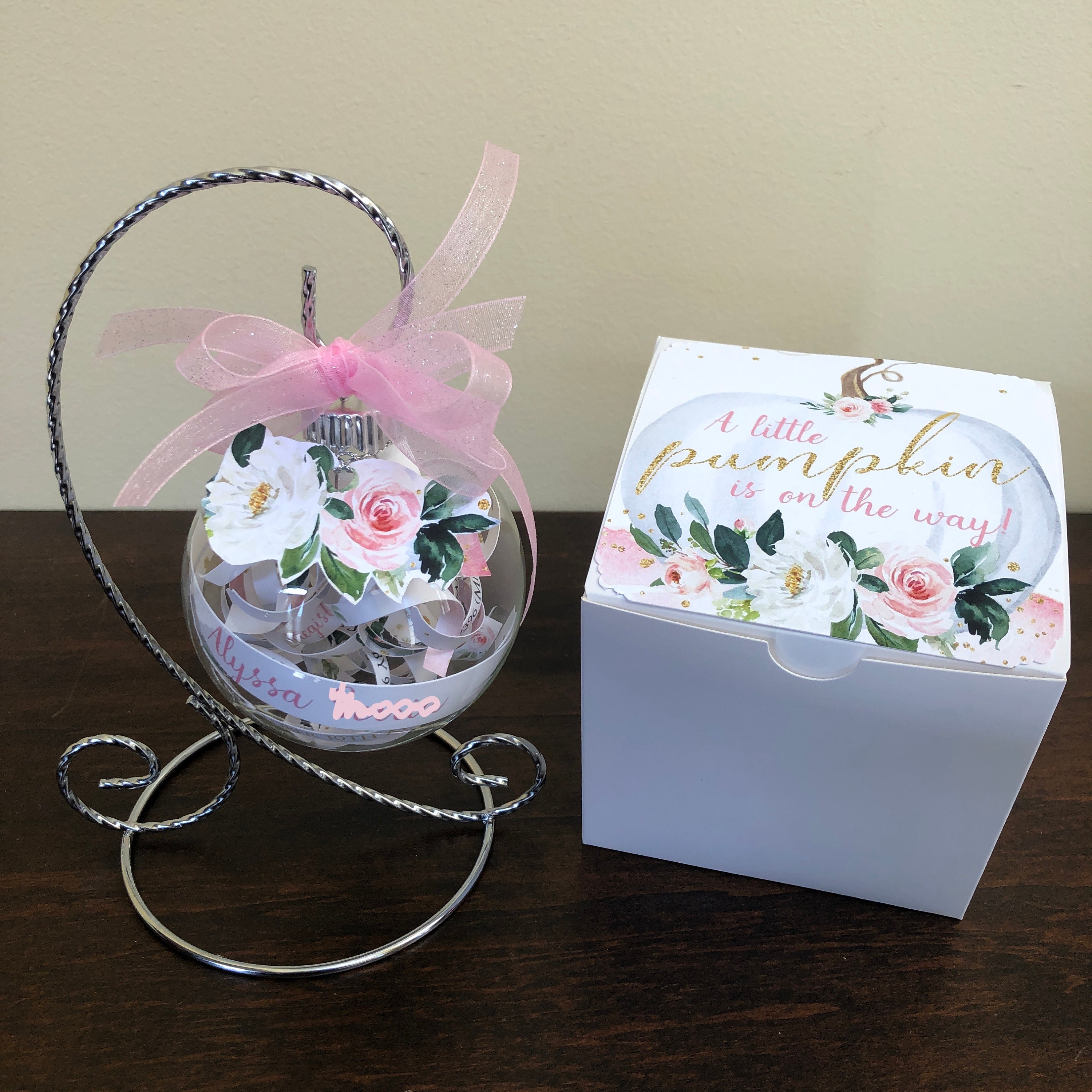 Baby Shower Invitation Ornament Personalized Ornament Etsy