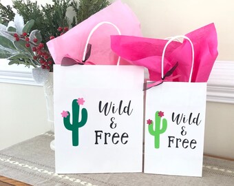 Cactus Party Bag, Llama Party Bag, Fiesta Party Bag, Cinco De Mayo Gift Bag, Wild and Free, Pinata Treat Bag, Taco Party, Custom Fiesta Bags