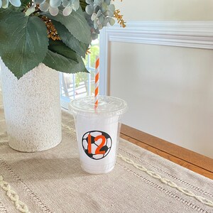 Soccer Party Cup, Girls Soccer, Boys Soccer Team Party Supply, Kids Sports Birthday, 16 oz. Green Eco-Friendly, Biodegradable Plastic Cup