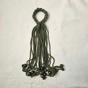 Green Witch Bells: Macrame Door Hanger, Protective Charm