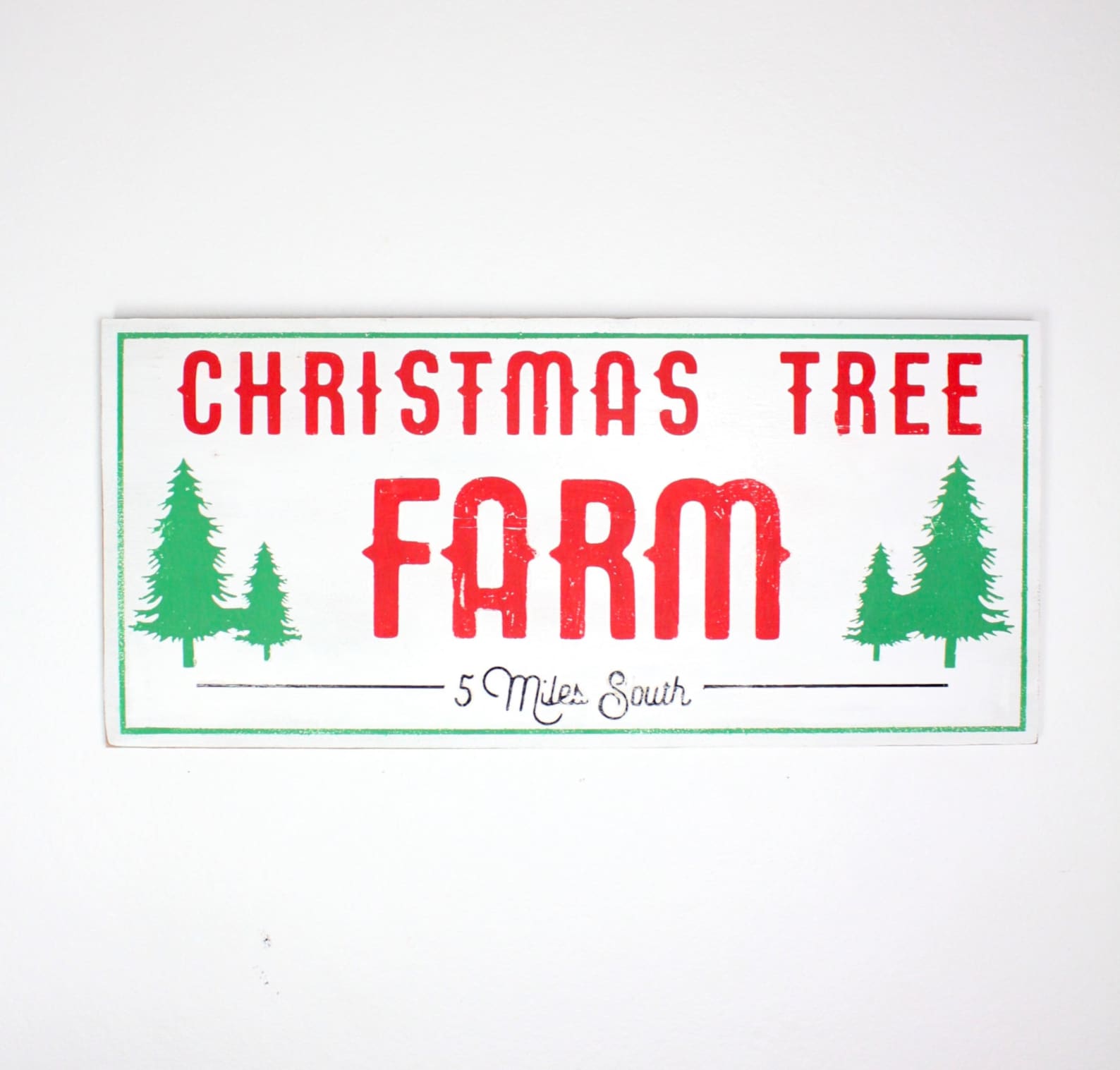 Christmas Tree Farm Large Wood Sign Vintage Style Hand Etsy