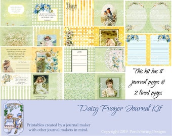 Daisy Prayer Journal Kit: Vintage Style Scripture (Digital Download)