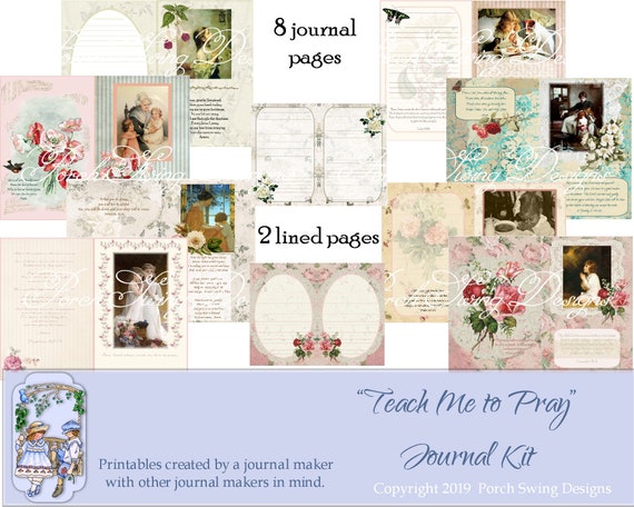 Teach Me to Pray Prayer Journal Kit Printable Prayer Journal