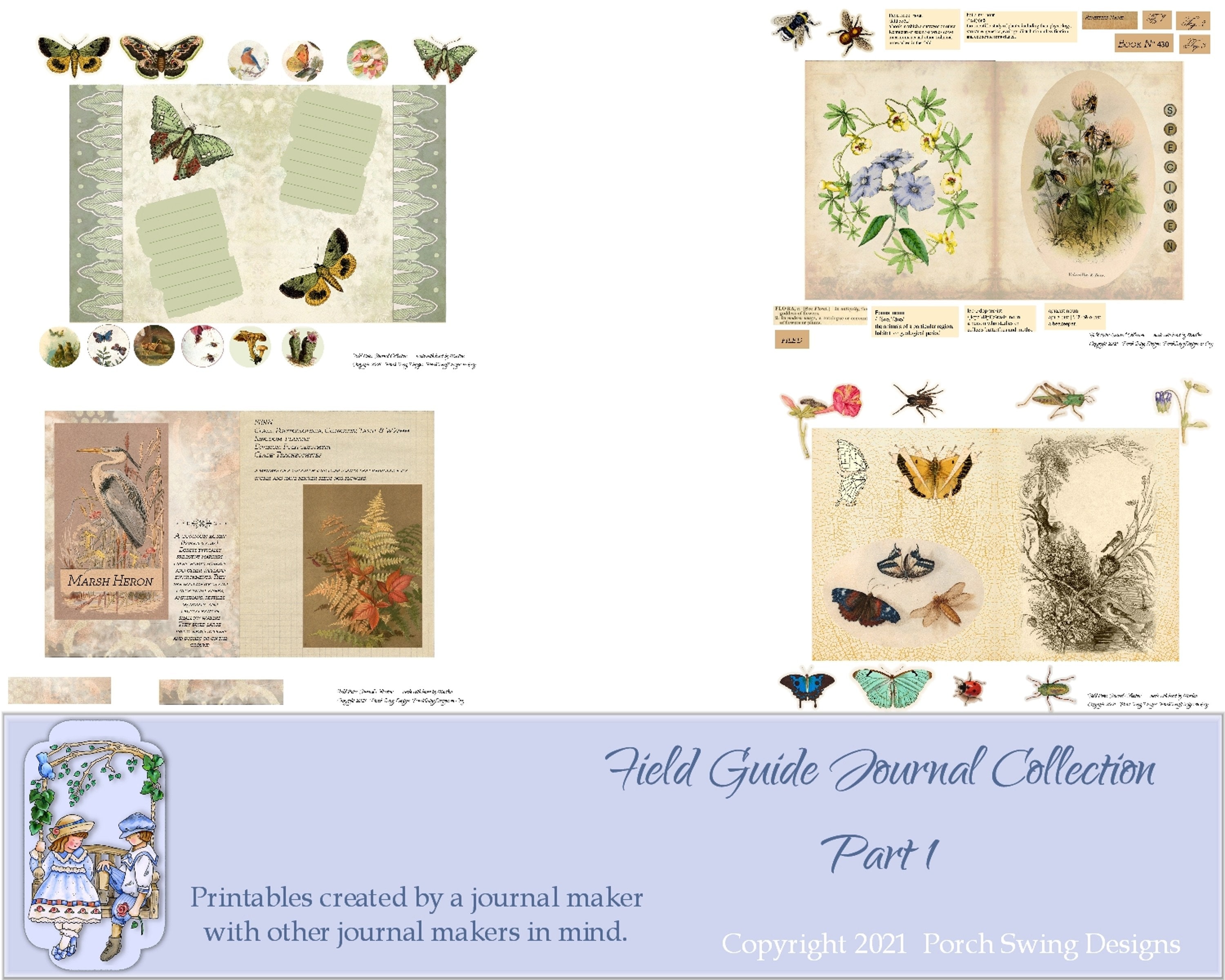 Field Guide Journal Collection Part 1 Nature Minijournal Etsy
