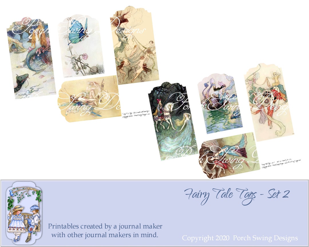 Vintage Fairy Tale Tags: Warwick Goble Art, Set 2 (digital Download) - Etsy