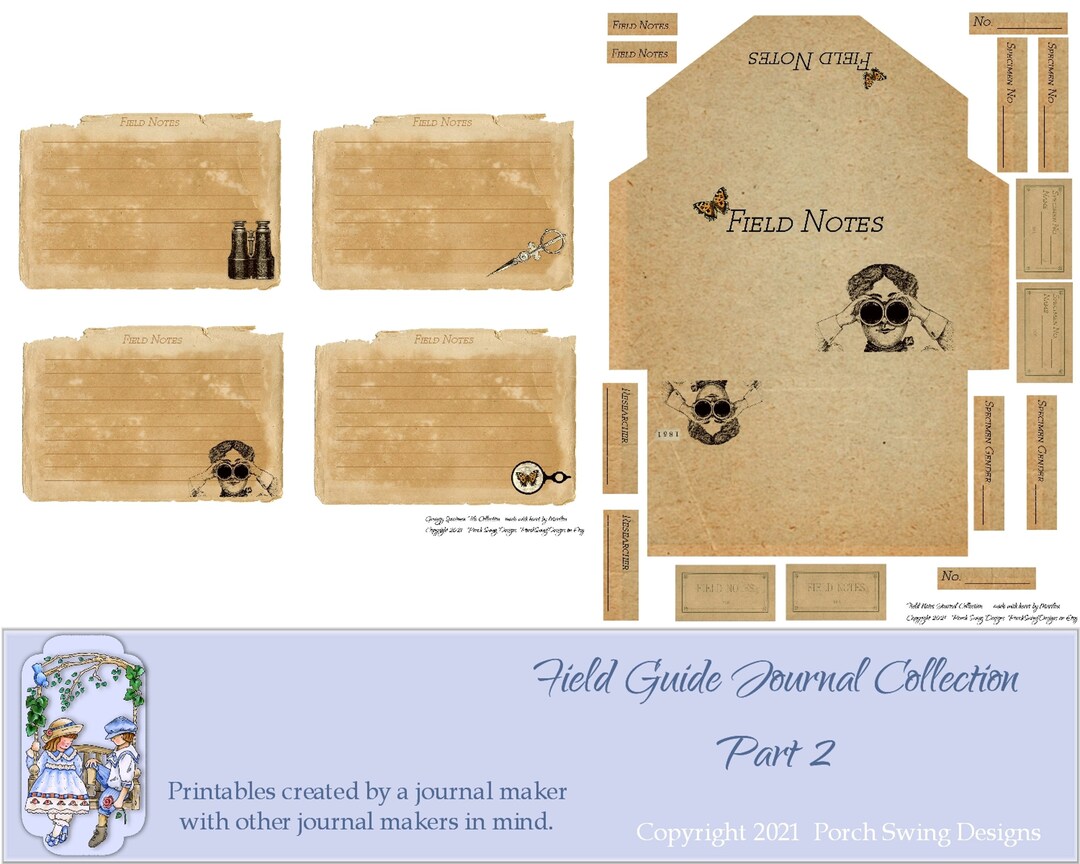Field Guide Journal Collection Part 2 Nature Minijournal Etsy