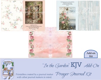 In de tuin gebedsdagboek Kit Add-0n - NBG Bijbelverzen kortstondige Tags Studie helpt gebed afdrukbare Instant Download Paper Craft Supplies