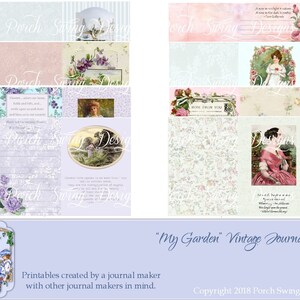 My Garden Journal Kit - Printable Journal Kit, Garden Journal, Vintage Ephemera, Paper Crafting Supplies, Scrapbooking, Instant Downloads